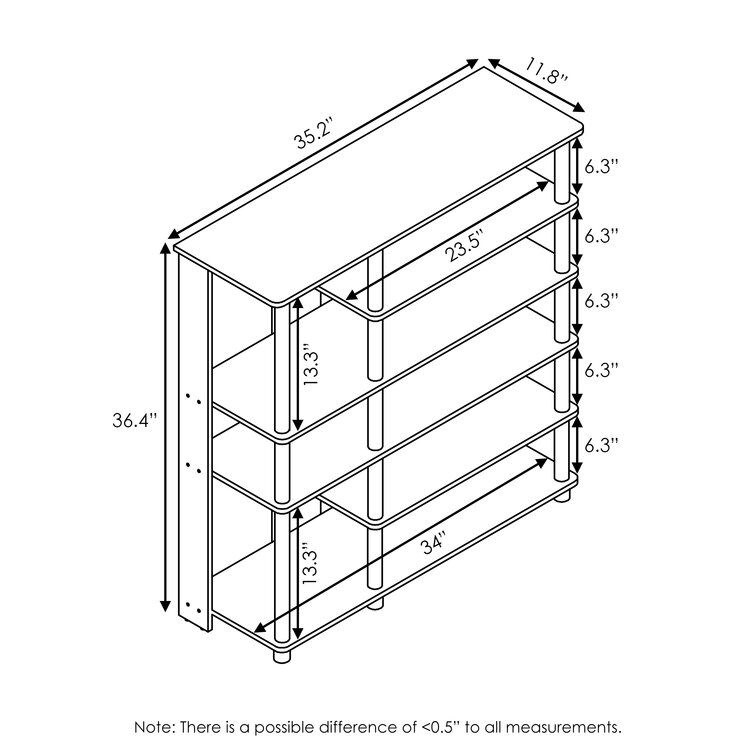 Shoe rack discount size in inches